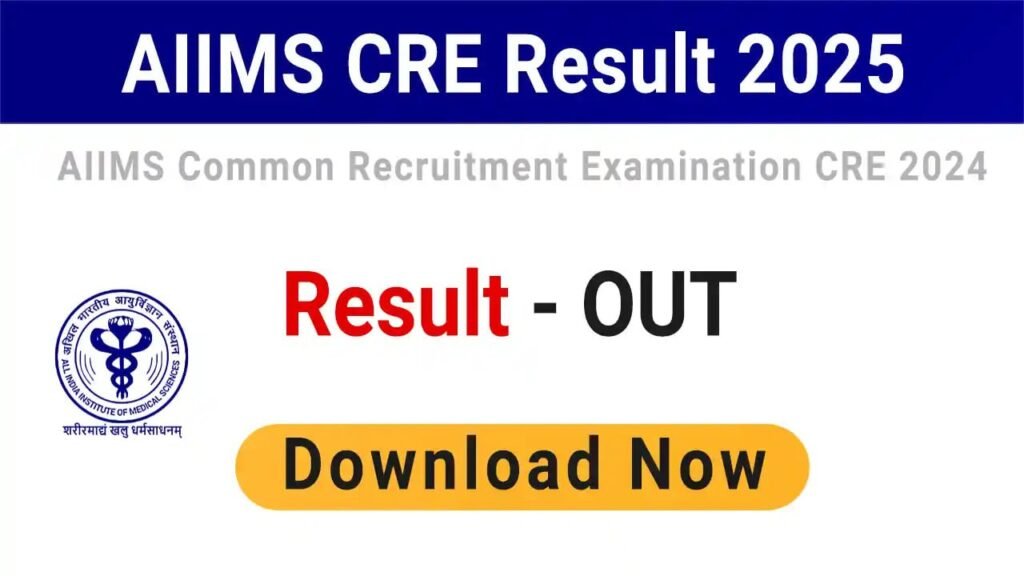Aiims Cre various Post Exam Result 2025