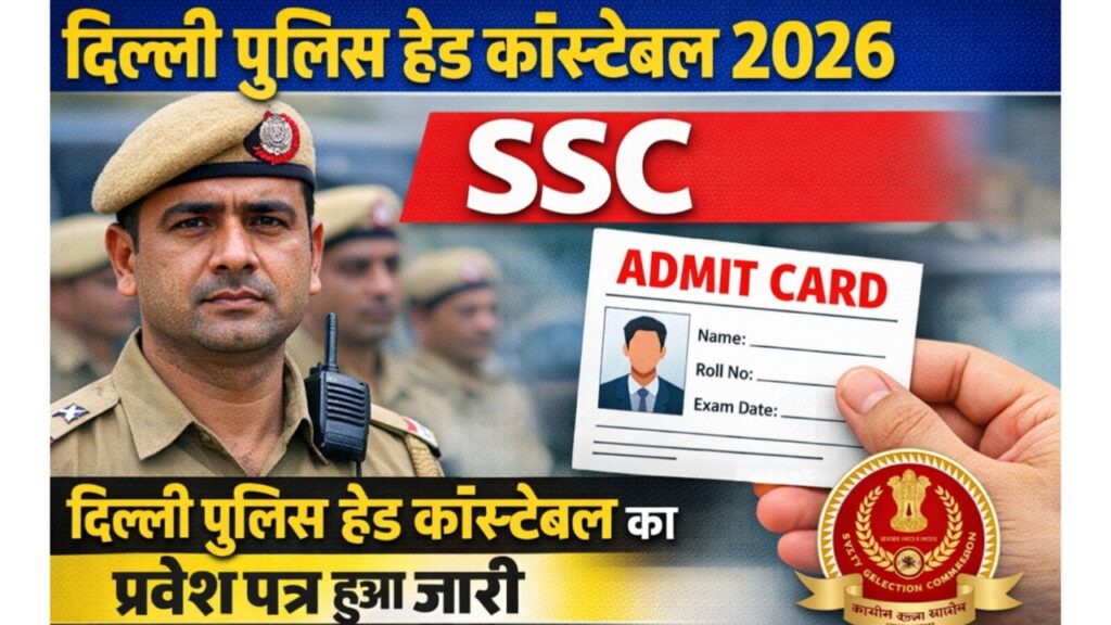 Delhi Police Head Constable Admit Card 2026 : SSC दिल्ली पुलिस हेड कांस्टेबल का प्रवेश पत्र हुआ जारी