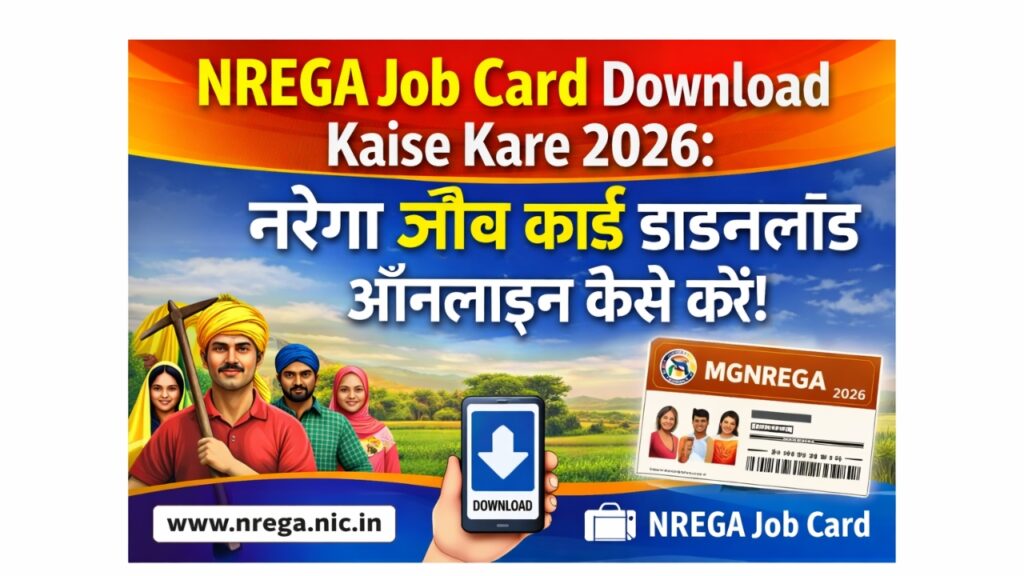 NREGA Job Card Download Kaise Kare 2026 : नरेगा जॉब कार्ड डाउनलोड ऑनलाइन कैसे करें!