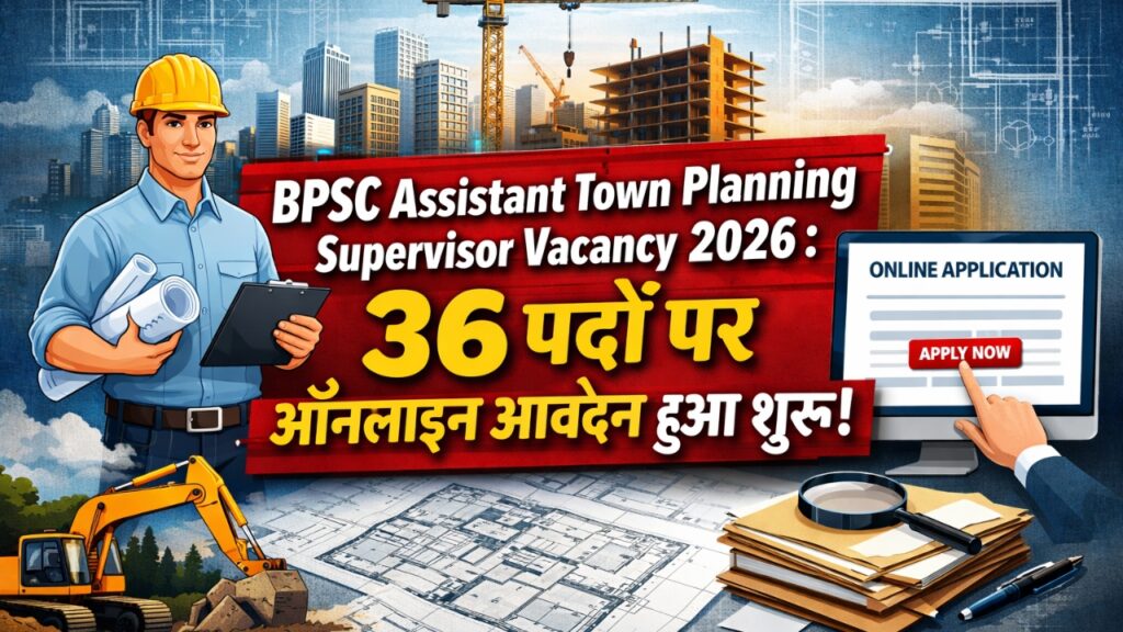 BPSC Assistant Town Planning Supervisor Vacancy 2026 : 36 पदों पर ऑनलाइन आवेदन हुआ शुरू!