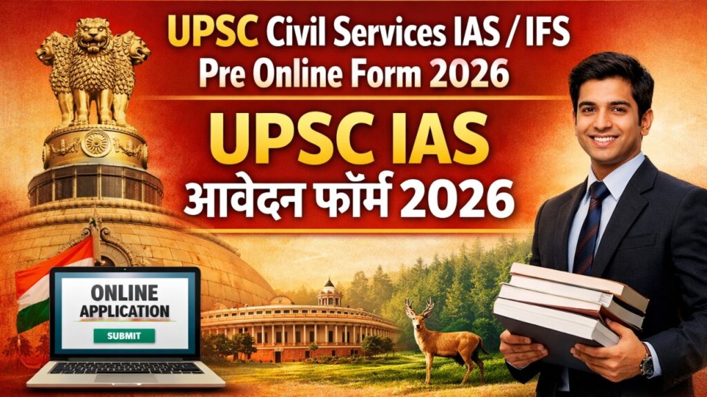 UPSC Civil Services IAS/ IFS Pre Online Form 2026 : UPSC IAS Application Form 2026 In Hindi