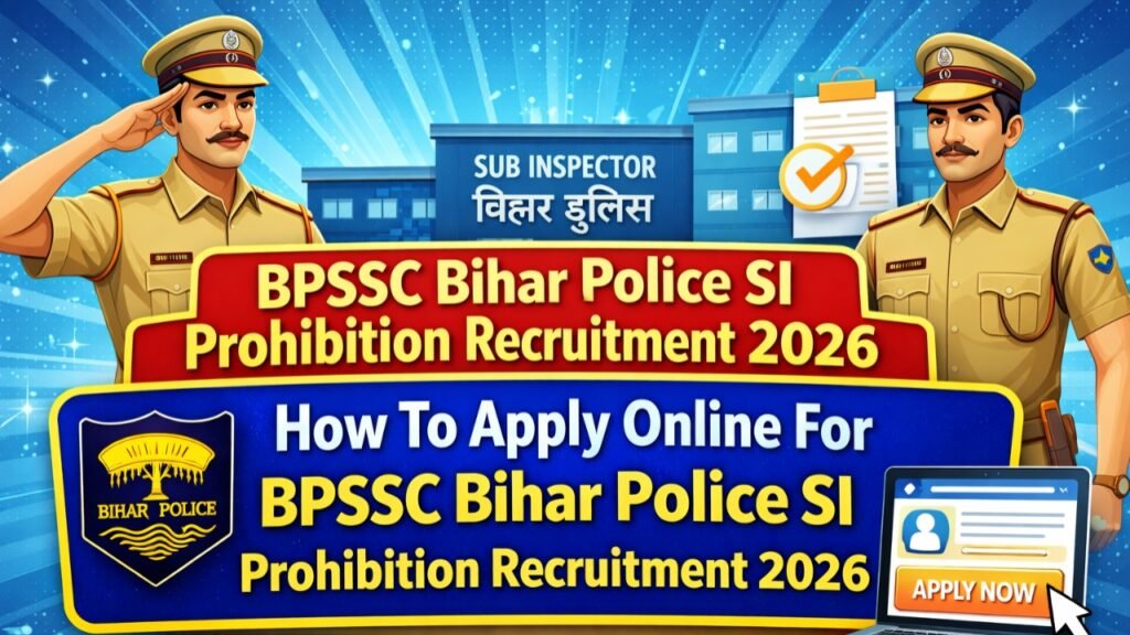 BPSSC Bihar Police SI Prohibition Recruitment 2026