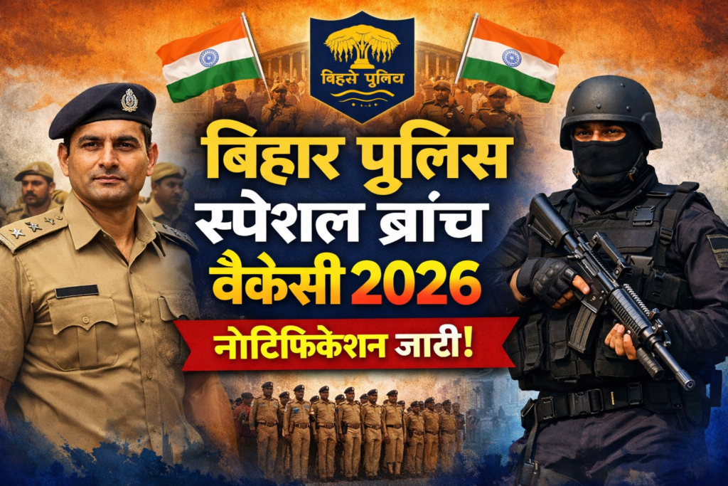 Bihar Police Special Branch Vacancy 2026: बिहार पुलिस स्पेशल ब्रांच वैकेंसी 2026 का नोटिफिकेशन जारी