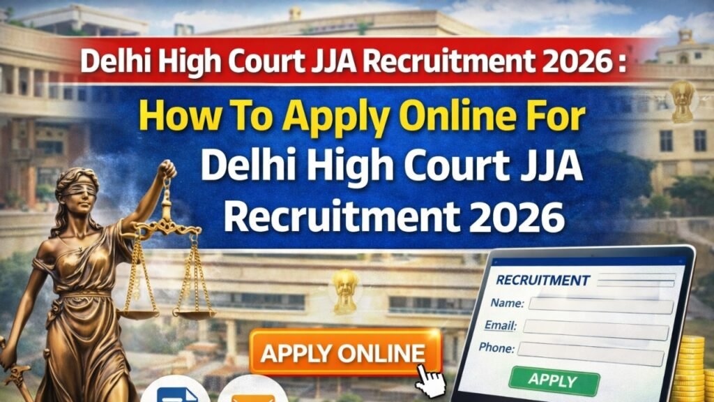 Delhi High Court JJA Recruitment 2026 : How To Apply Online For Delhi High Court JJA Recruitment 2026
